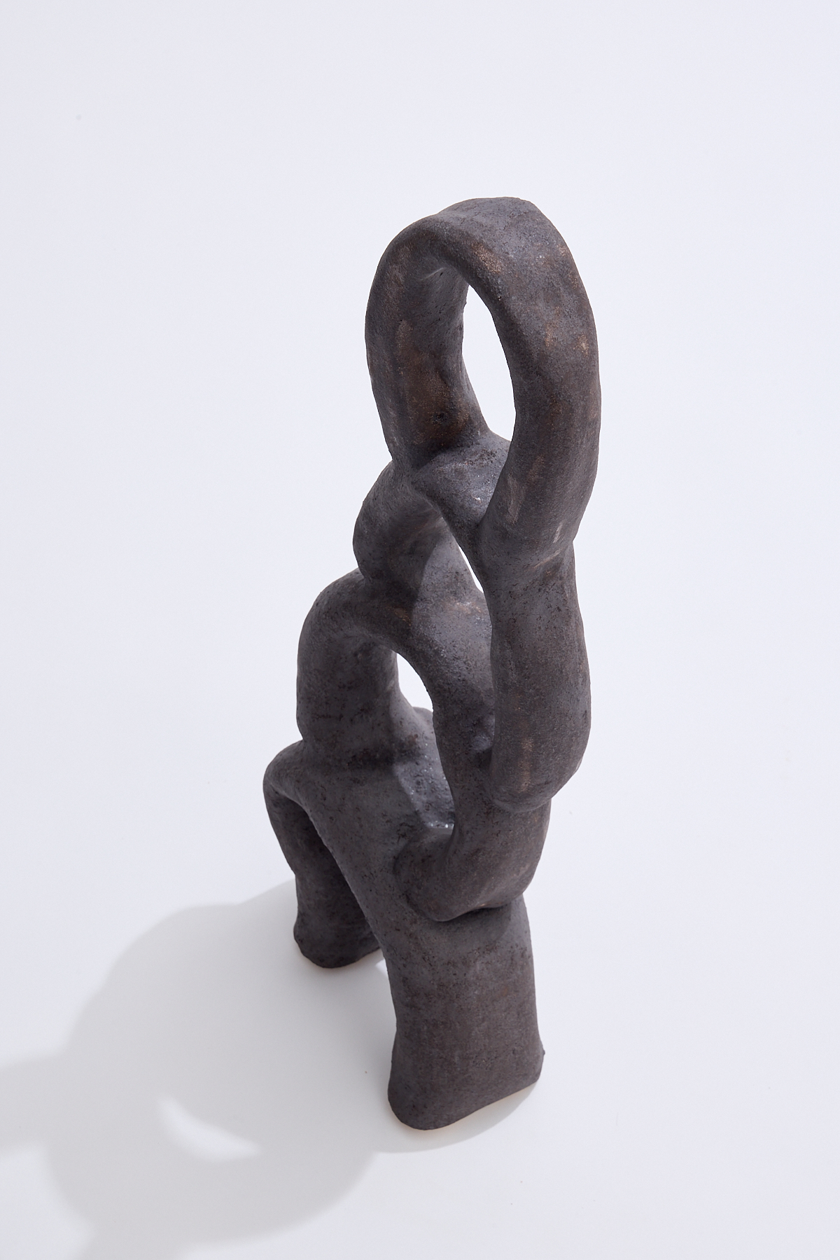 Body Study ceramic sculpture by oneg - glazed ceramic exploring human body symmetry and totemic form